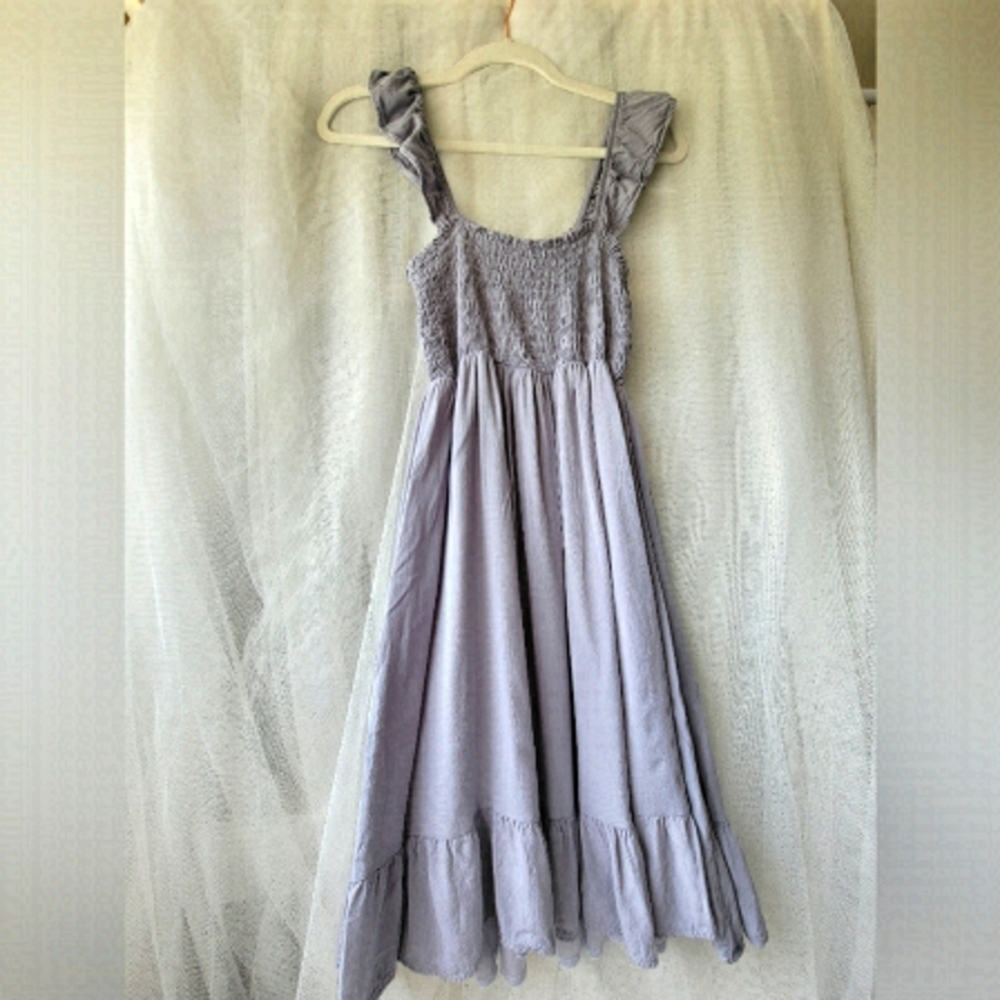 Olivia + JAMES 》Seersucker Prairiecore Coastal Western Dress